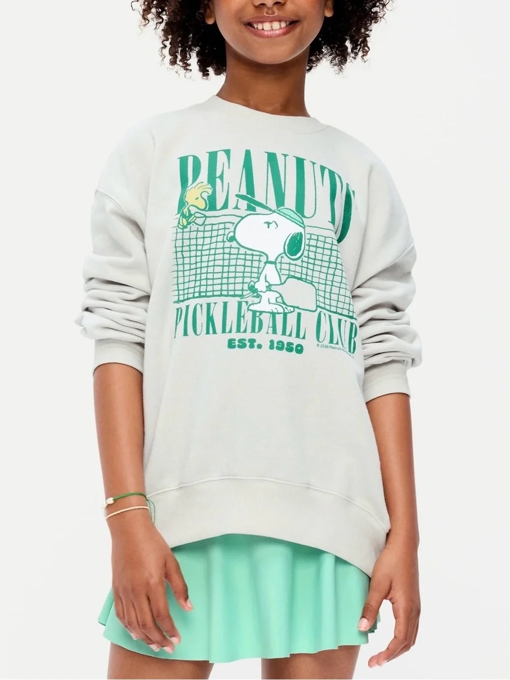 Peanuts Snoopy Girls Oversized Sweatshirt Size 8 (M)